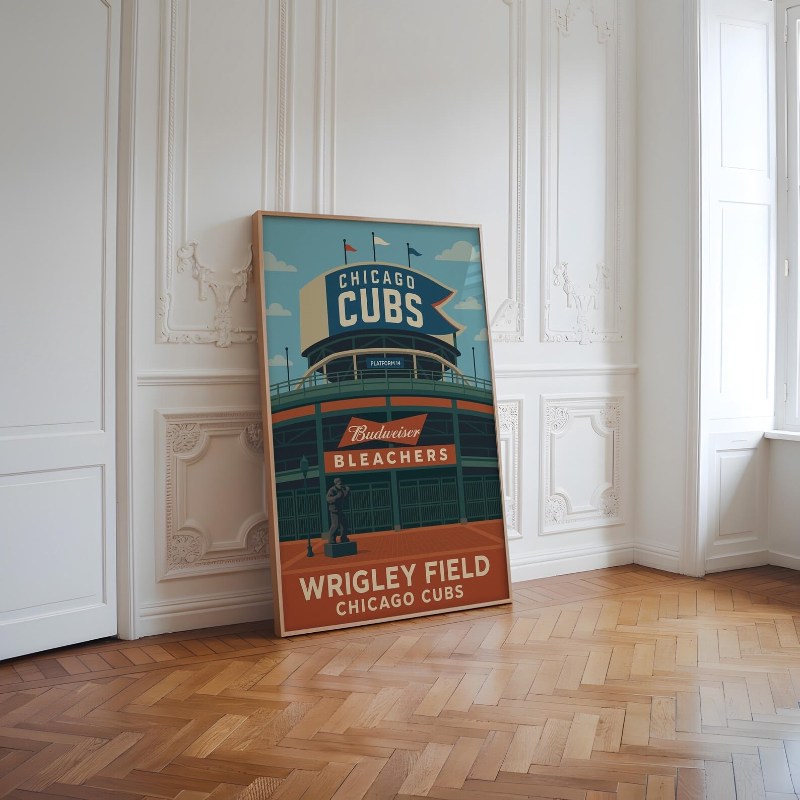 Wrigley Field Chicago Cubs Poster - Vintage Stadium Wall Art