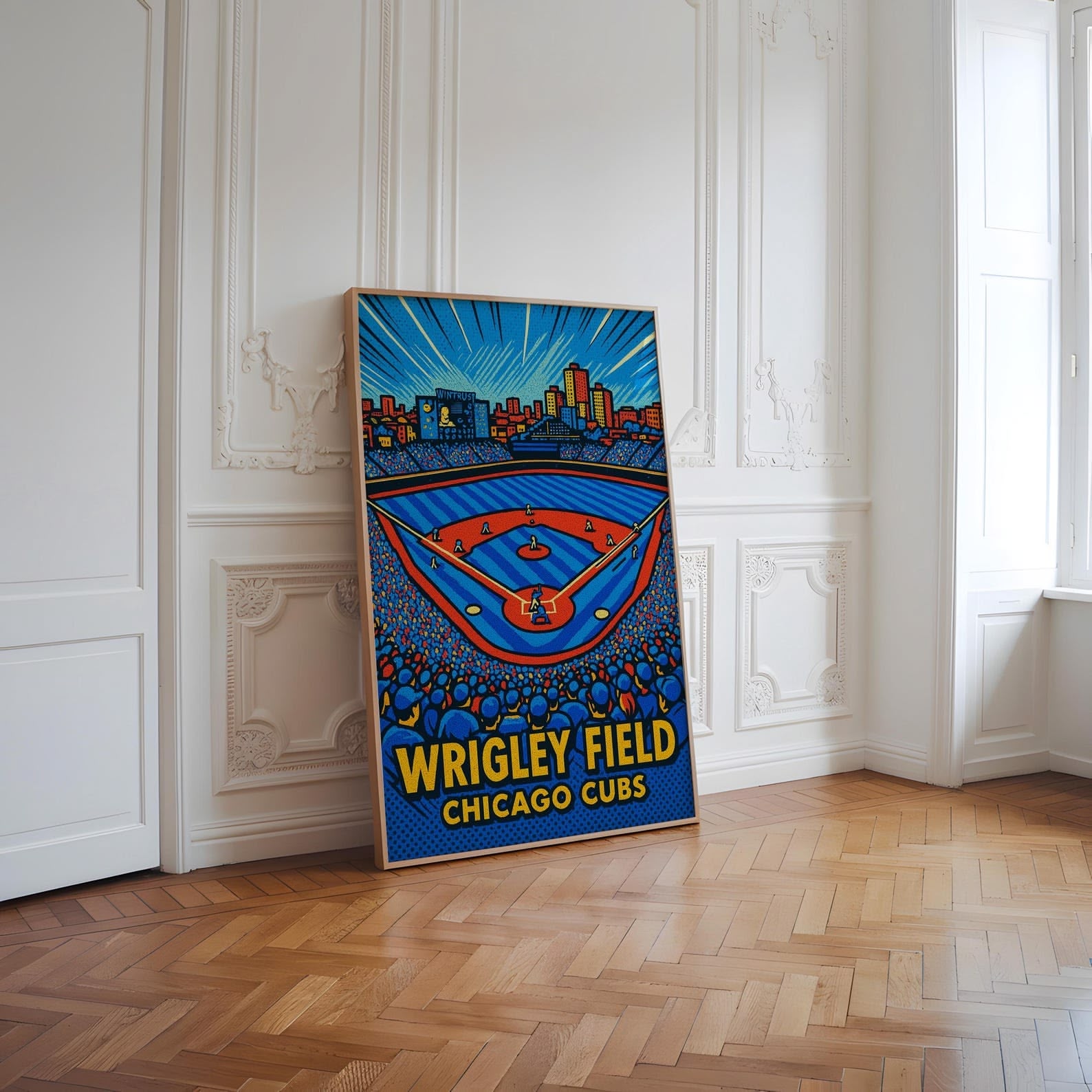 Wrigley Field Chicago Cubs Poster - Vintage Stadium Wall Art