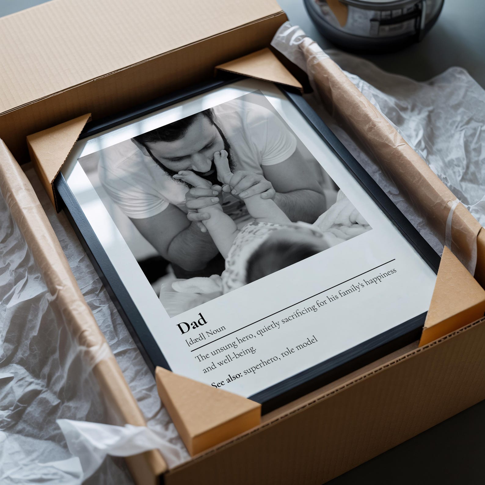 Dad Definition Photo Poster - Personalized Father Gift