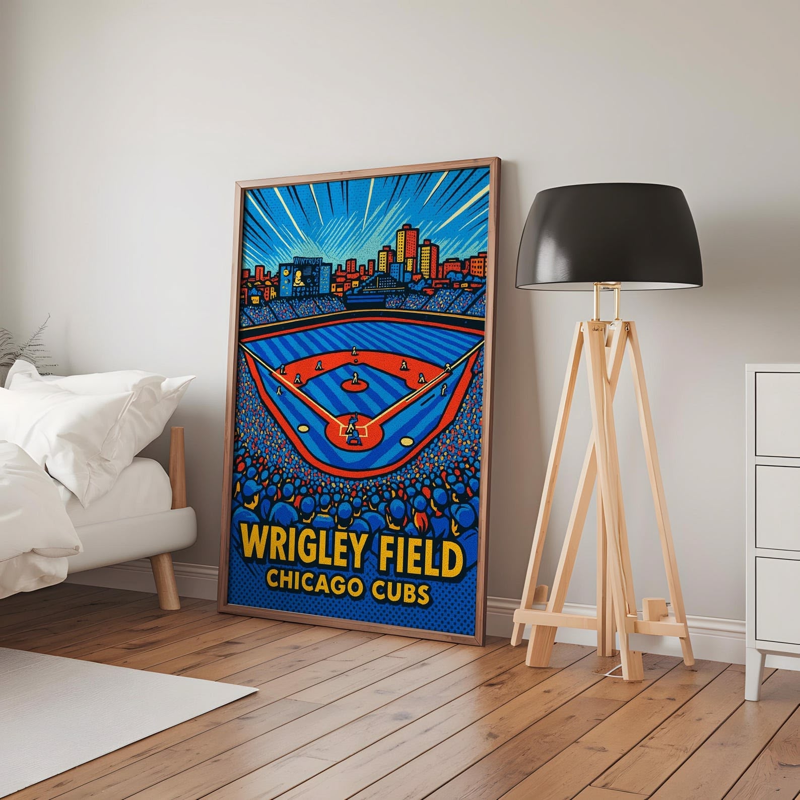 Wrigley Field Chicago Cubs Poster - Vintage Stadium Wall Art
