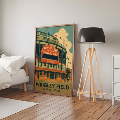 Wrigley Field Chicago Cubs Poster - Vintage Stadium Wall Art