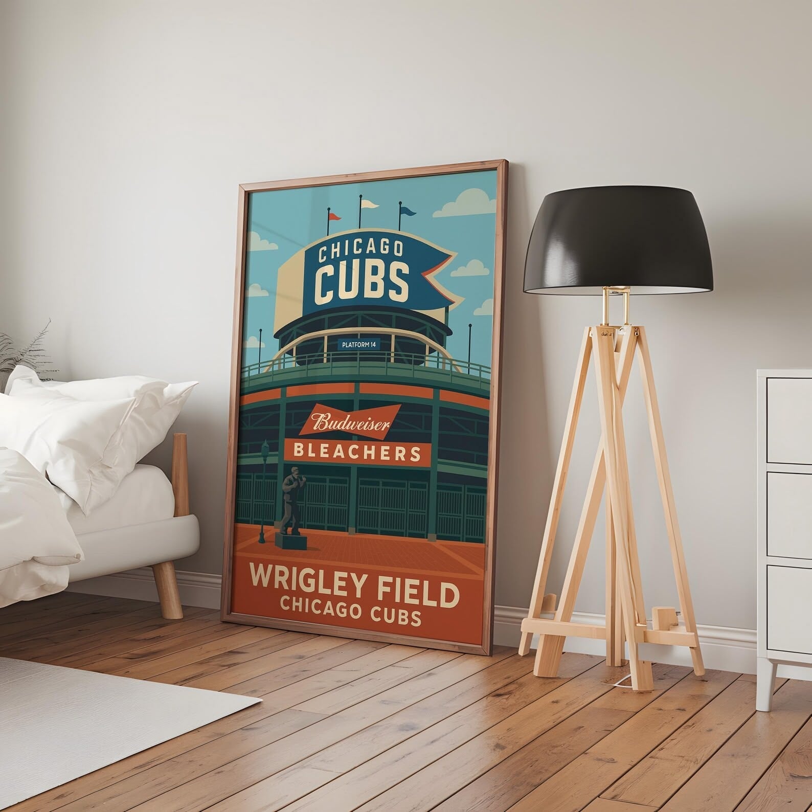 Wrigley Field Chicago Cubs Poster - Vintage Stadium Wall Art