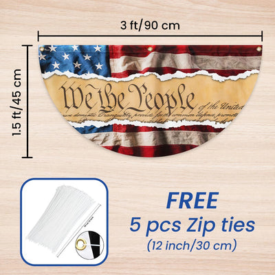 Flagwix American Flag - We The People Independence Day 4th Of july American Non-Pleated Fan Flag