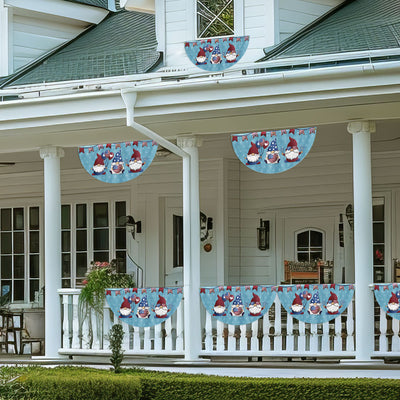 Flagwix American Flag - Patriotic Gnome 4th Of july Non-Pleated Fan Flag
