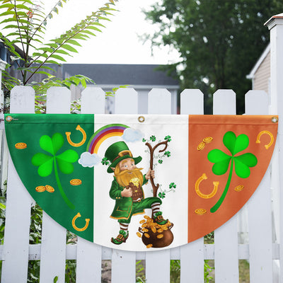Leprechaun Happy Saint Patrick’s Day Irish American Non-Pleated Fan Flag TPT1625FLn