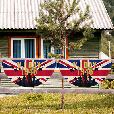 VJ Day Victory Over Japan UK Non-Pleated Fan Flag