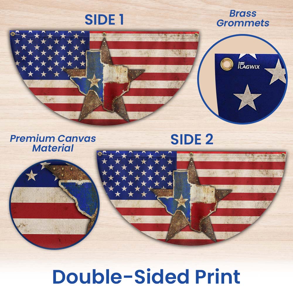 Texas Texan American Non-Pleated Fan flag
