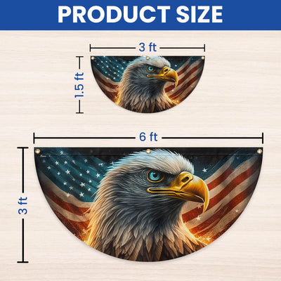 Flagwix American Flag - Eagle American Flag 4th of july Independence Day Non-Pleated Fan Flag