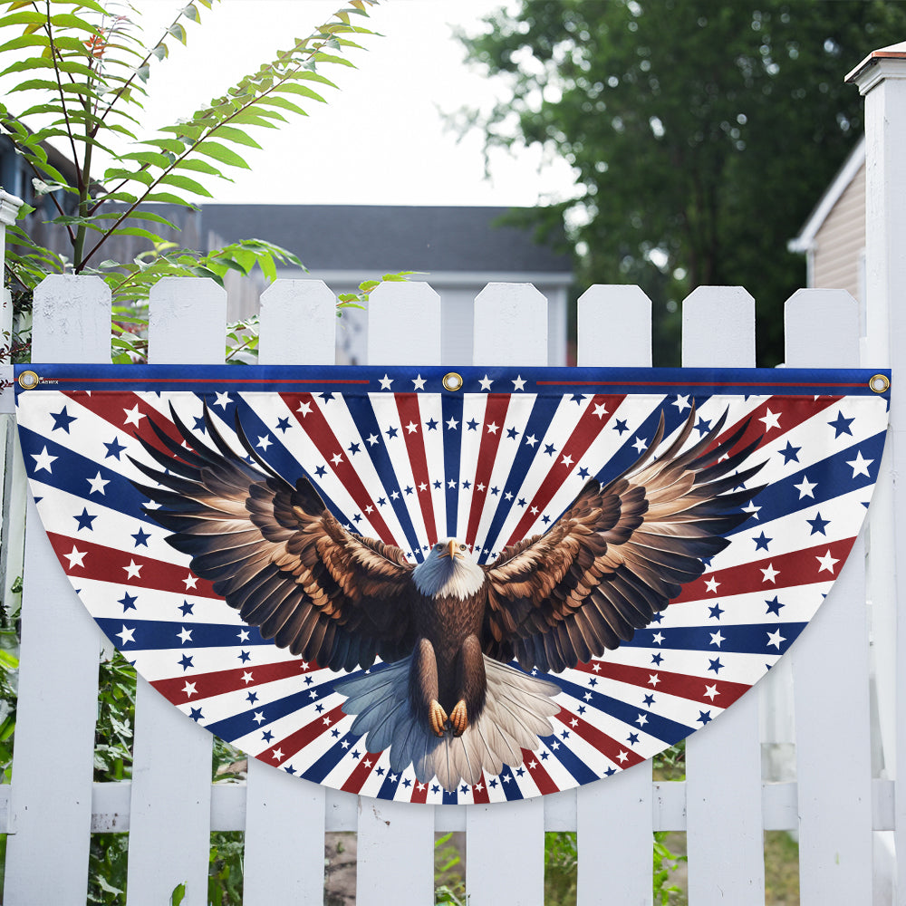 American Flag - Patriotic Eagle 4th Of july Non-pleated Fan Flag