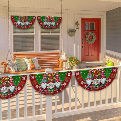 Gnomes Christmas Gnome For The Holidays Non-Pleated Fan Flag