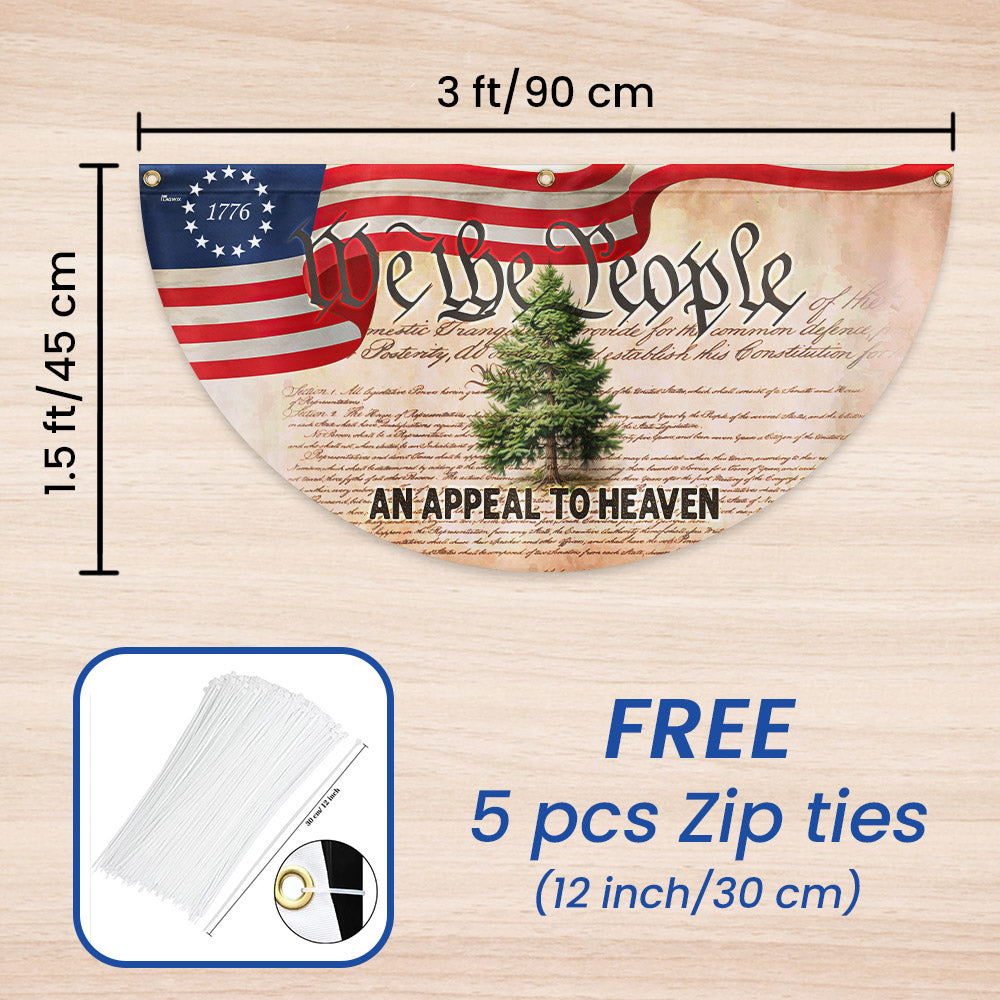 Flagwix American Flag - An Appeal To Heaven Flag We The People Betsy Ross 1776 Pine Tree Non-Pleated Fan Flag