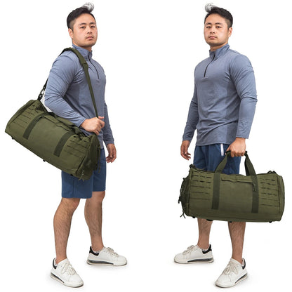 40L Tactical Duffle Bag for Men - Hiking Travel Carry-On Weekender Bag