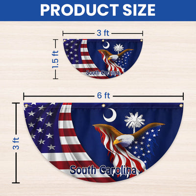South Carolina Eagle Non-Pleated Fan Flag