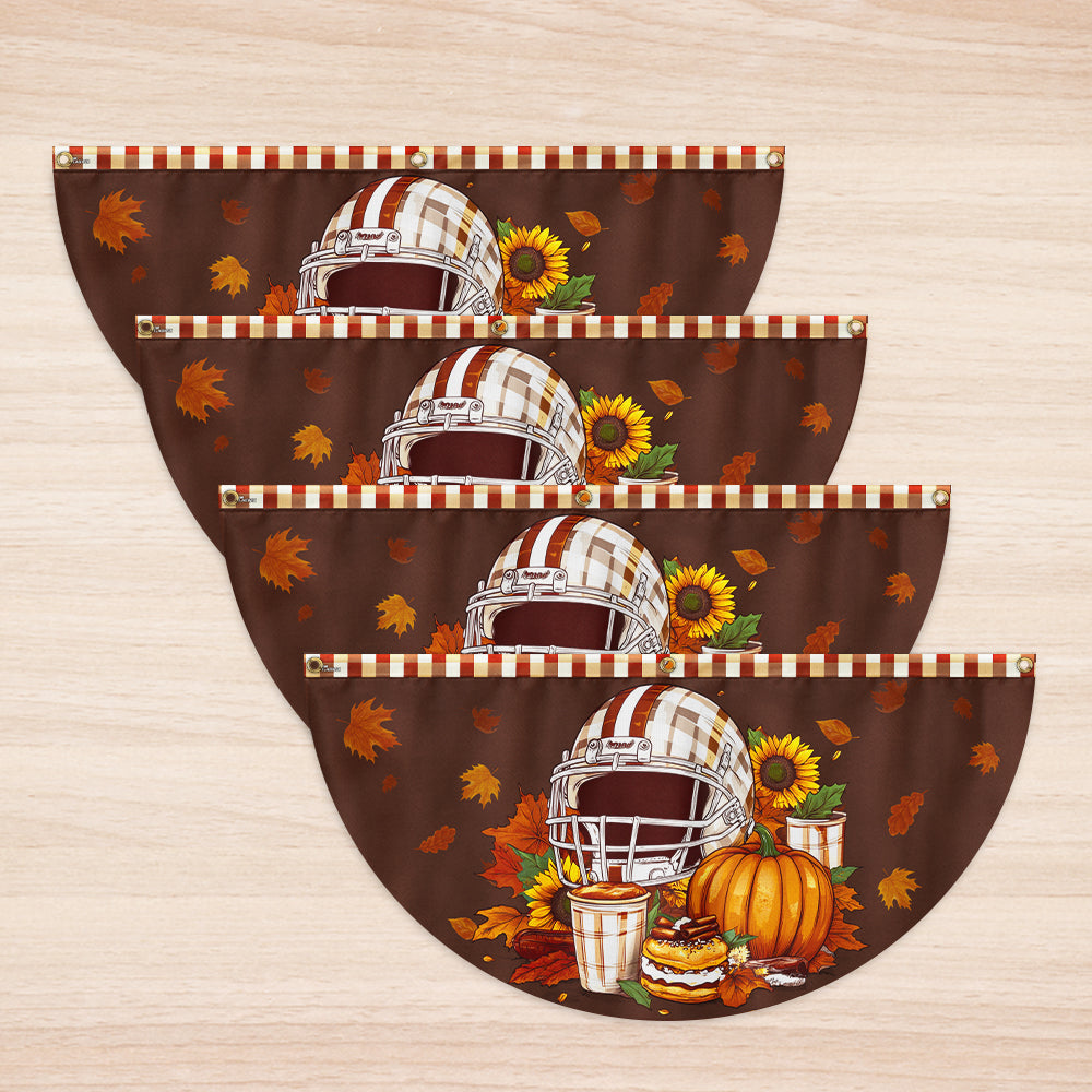 Fall Family Football Non-Pleated Fan Flag