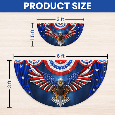 Flagwix American Flag - Patriotic Eagle American Non-Pleated Fan Flag