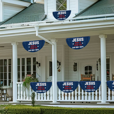Jesus Now &amp; Forever Our Only Hope Non-Pleated Fan Flag