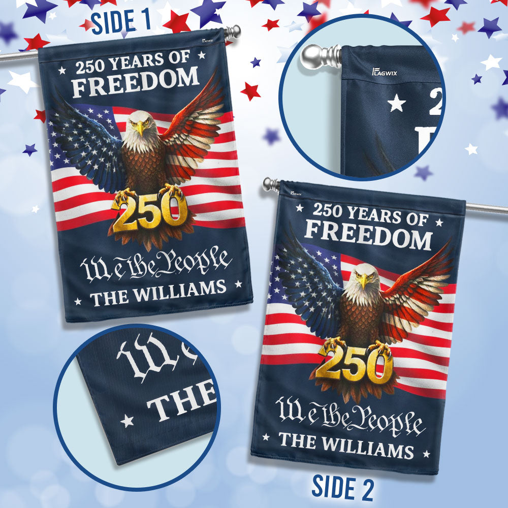 Custom American Flag, Personalized 250 Years of Freedom Home Decor US Flag
