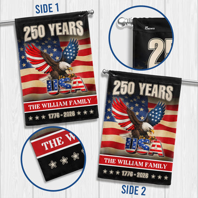 Custom Name American 1776 2026 Flag, Personalized 250 Years Eagle USA Flag