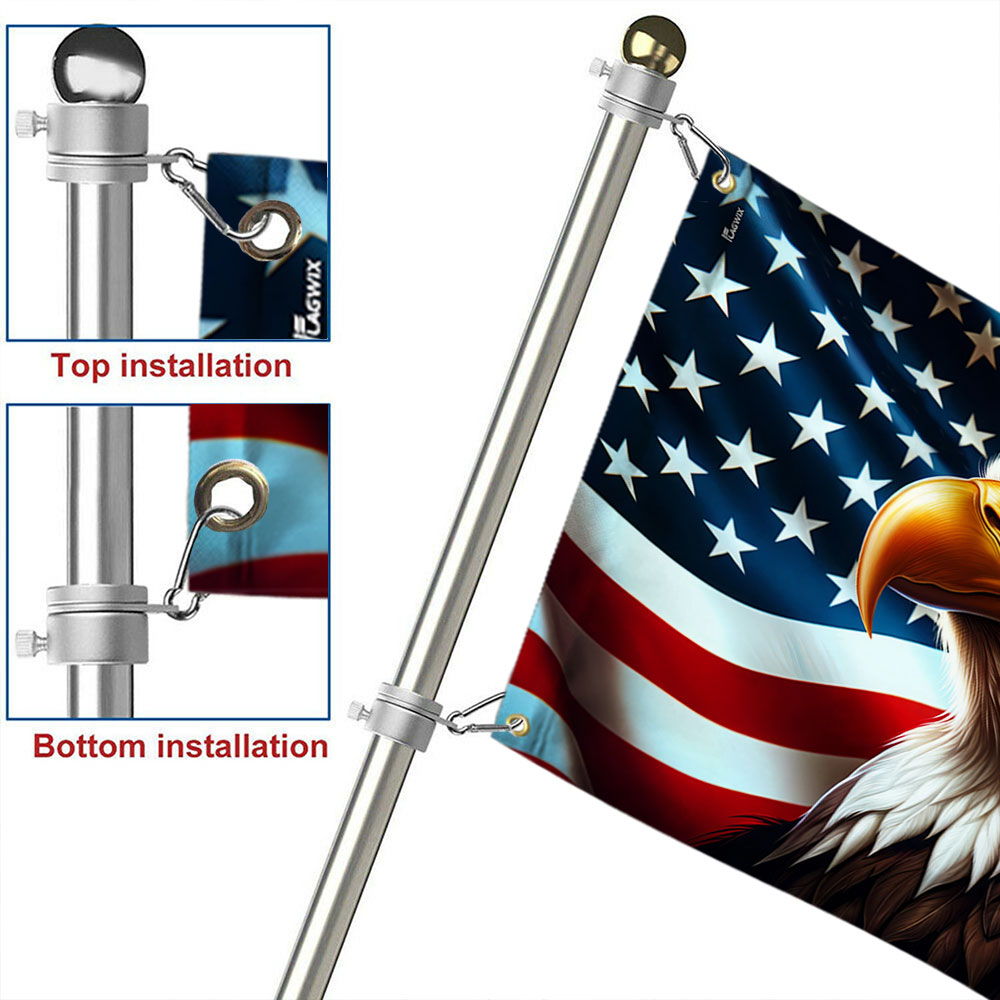 Flagwix American Flag, America 250th Anniversary Patriotic Eagle American Grommet Flag 3-Day Shipping