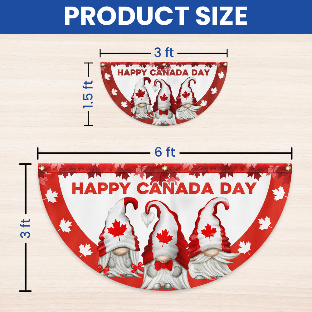 Happy Canada Day Canada Gnomes Non-Pleated Fan Flag