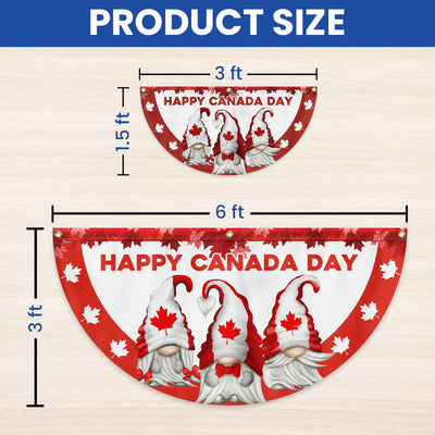 Happy Canada Day Canada Gnomes Non-Pleated Fan Flag