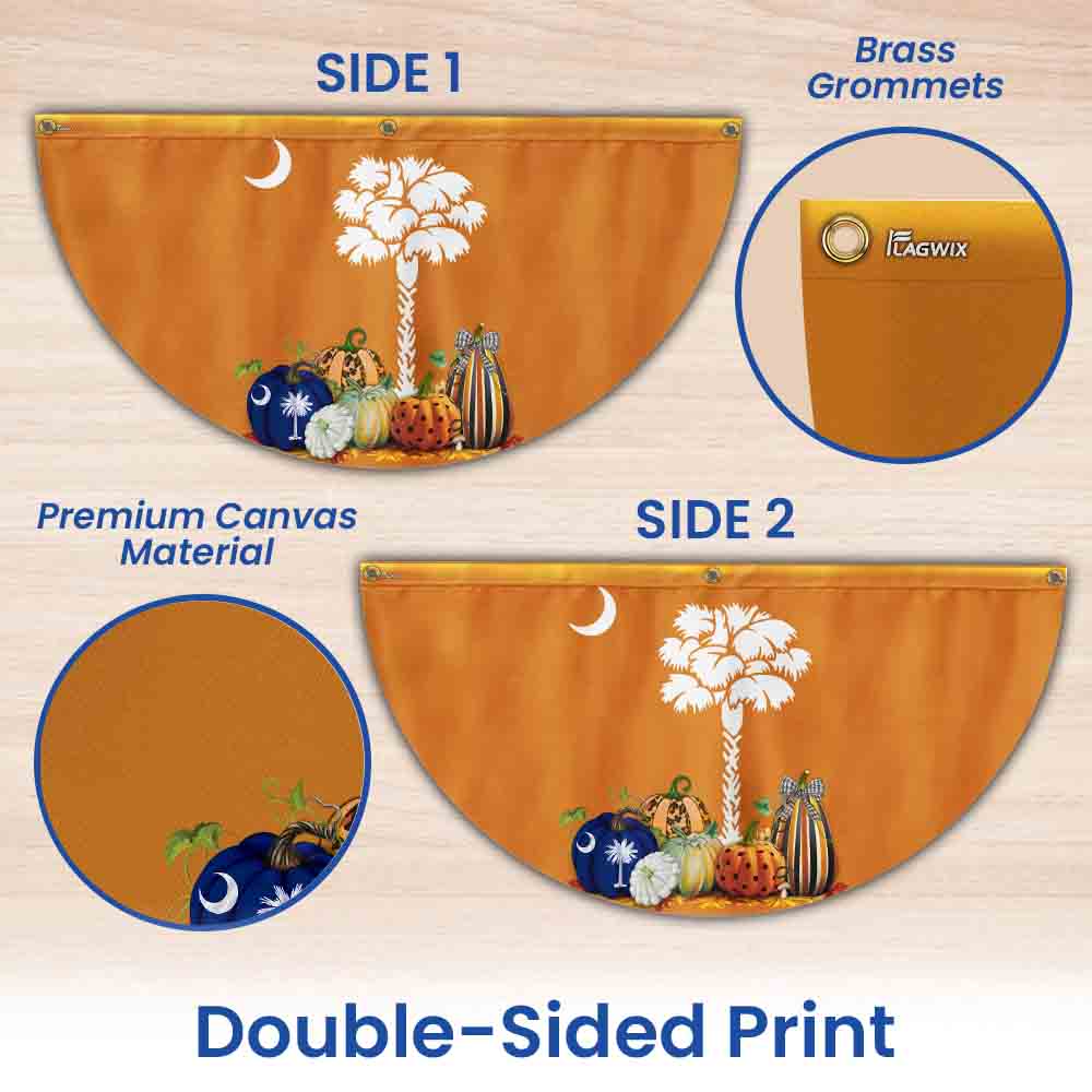 Fall In South Carolina State Non-Pleated Fan Flag