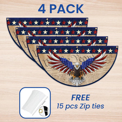 Flagwix American Flag - We The People Patriotic Eagle Non-Pleated Fan Flag