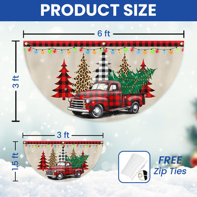 Christmas It's The Most Wonderful Time Of The Year Pickup Truck Non-Pleated Fan Flag
