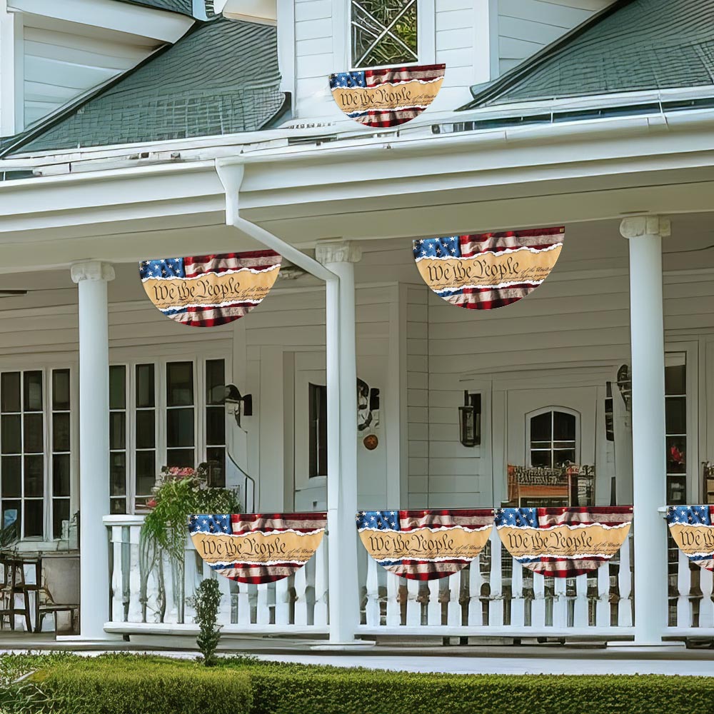 Flagwix American Flag - We The People Independence Day 4th Of july American Non-Pleated Fan Flag