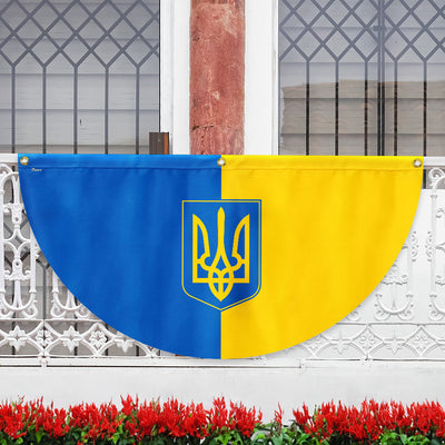 Stand With Ukraine Support Ukraine Non-Pleated Fan Flag
