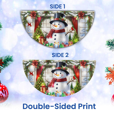 Snowman Merry Christmas Solar Led Fan Flag