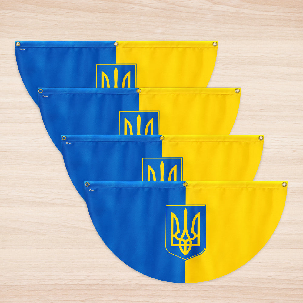 Stand With Ukraine Support Ukraine Non-Pleated Fan Flag