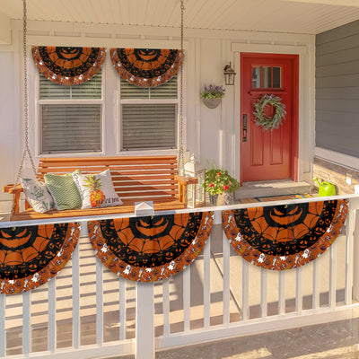Halloween Non-Pleated Fan Flag
