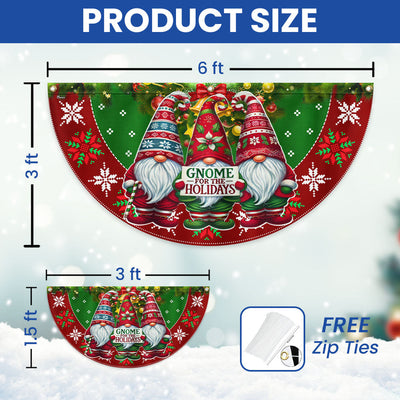 Gnomes Christmas Gnome For The Holidays Non-Pleated Fan Flag