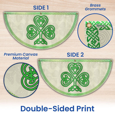 Irish Celtic Shamrock St. Patrick's Day Non-Pleated Fan Flag