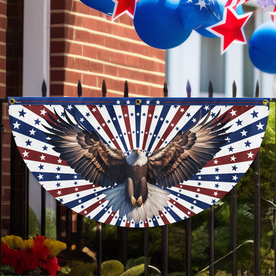 Flagwix American Flag - Patriotic Eagle 4th Of july Non-pleated Fan Flag
