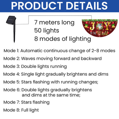 Christmas Flag Joy To The World Christmas Solar Led Fan Flag