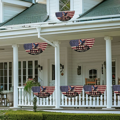 Remember the Fallen Veterans Memorial Day Patriotic Non-Pleated Fan Flag