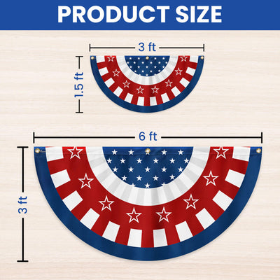 Flagwix American Flag - Happy 4th Of july Independence Day Non-pleated Fan Flag