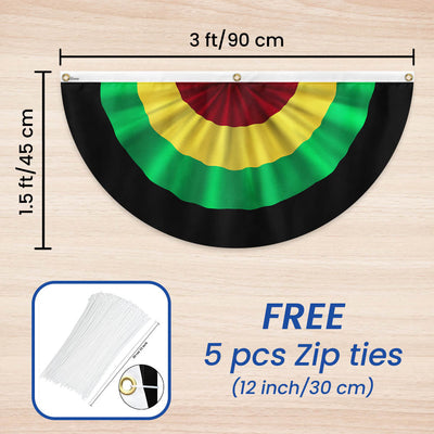 Juneteenth Non-Pleated Fan Flag