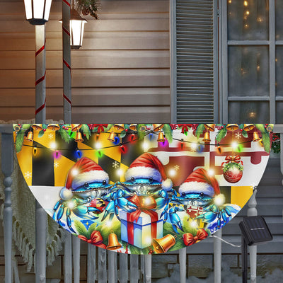 Maryland Blue Crabs Merry Christmas Solar Led Fan Flag