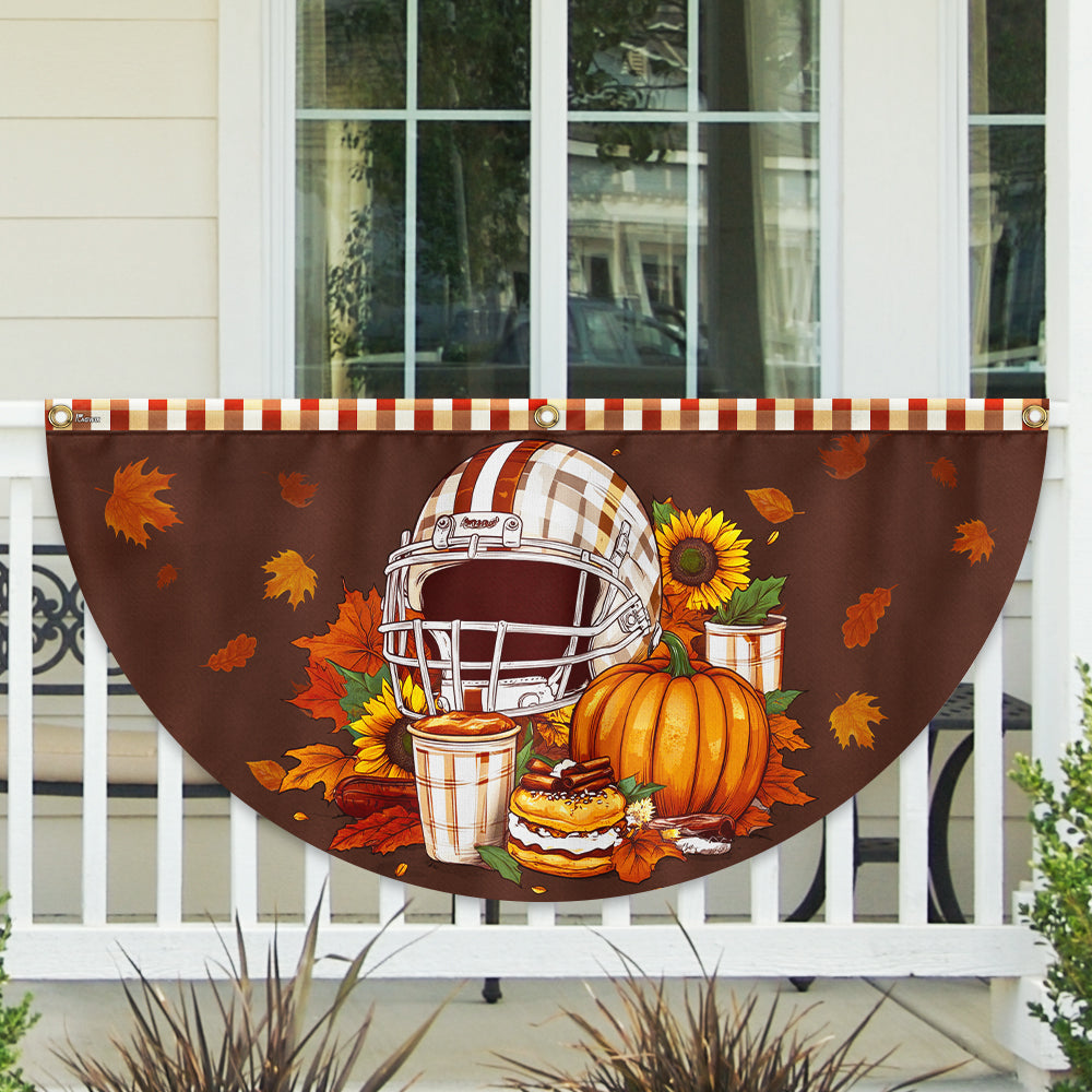 Fall Family Football Non-Pleated Fan Flag