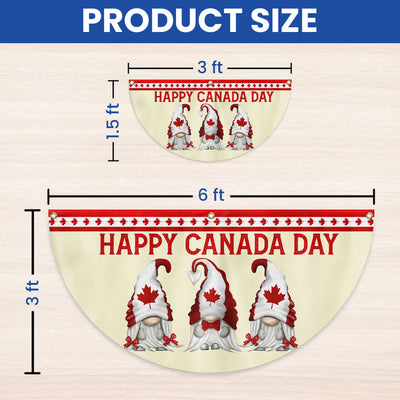 Happy Canada Day Gnomes Non-Pleated Fan Flag