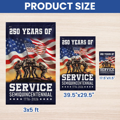 Flagwix American Flag Celebrating 250 Years of Service Veterans Day Semi quincentennial Patriotic Decor