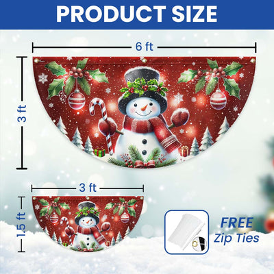 Snowman Christmas Winter Holidays Solar Led Fan Flag