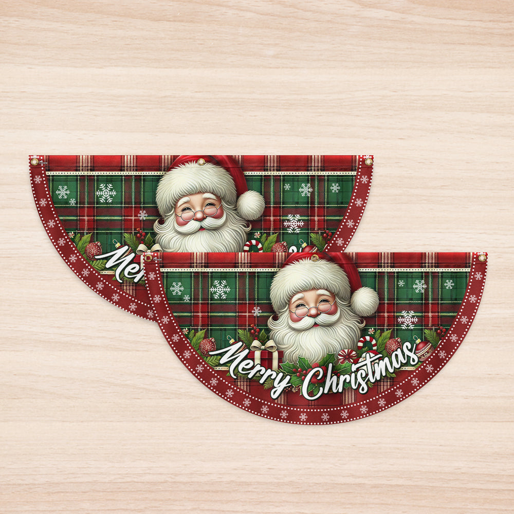 Santa Claus Merry Christmas Non-Pleated Fan Flag