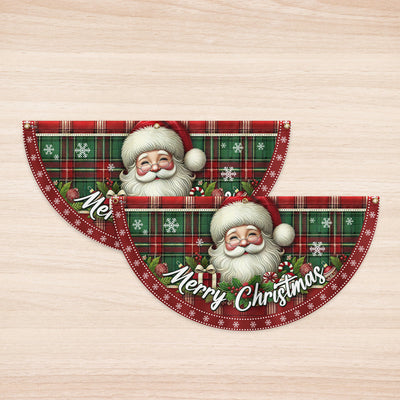 Santa Claus Merry Christmas Non-Pleated Fan Flag