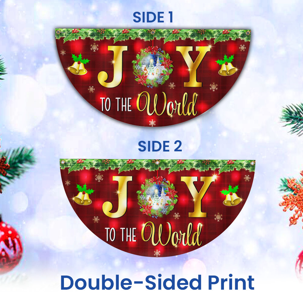 Christmas Flag Joy To The World Christmas Solar Led Fan Flag