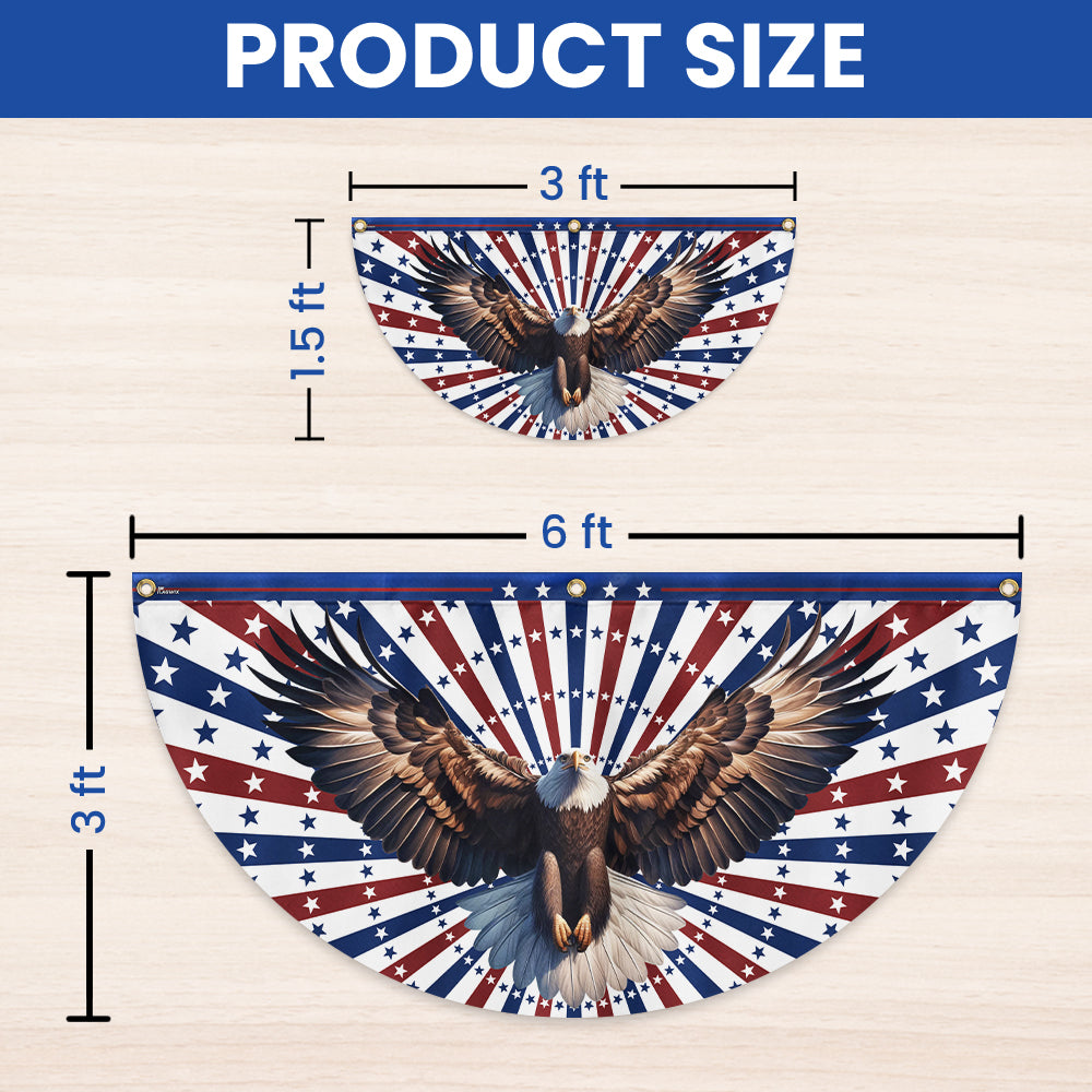 Flagwix American Flag - Patriotic Eagle 4th Of july Non-pleated Fan Flag