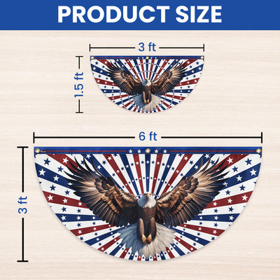 Flagwix American Flag - Patriotic Eagle 4th Of july Non-pleated Fan Flag